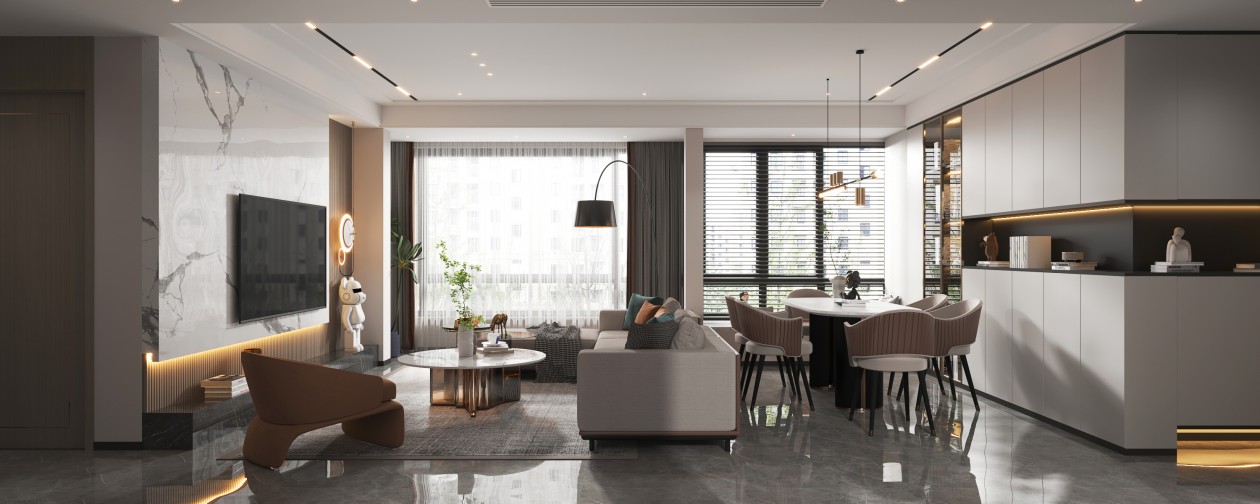 龍湖九里晴川-現(xiàn)代簡約-臥室設(shè)計(jì)效果圖